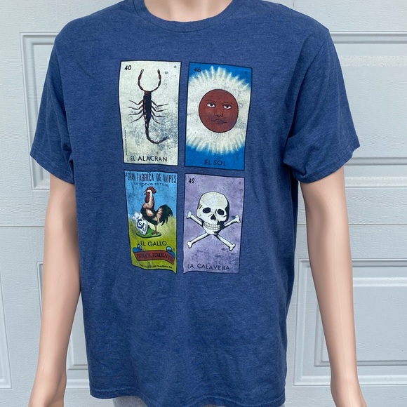 Men's Blue Graphic T-Shirt - Picture 1 of 4